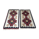 Pair of bohemian wool rugs from the 60s and 70s