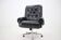 Scandinavian style leather office swivel armchair, 1970s