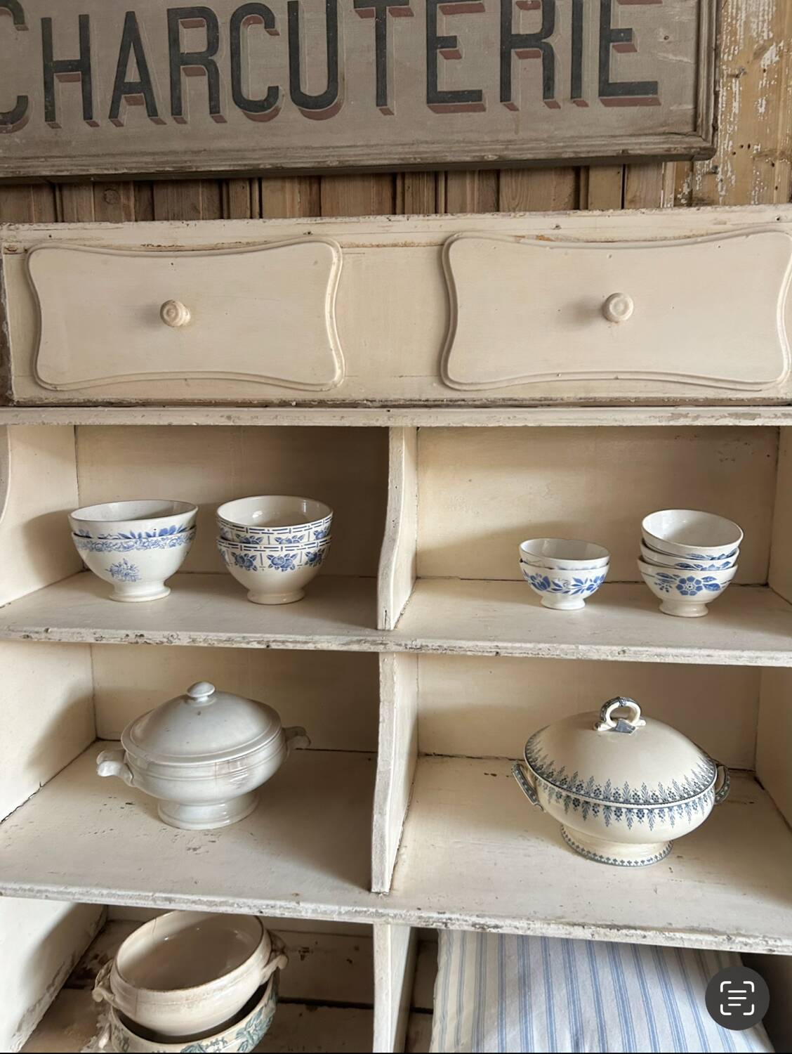 Exceptional old grocery store furniture - dresser