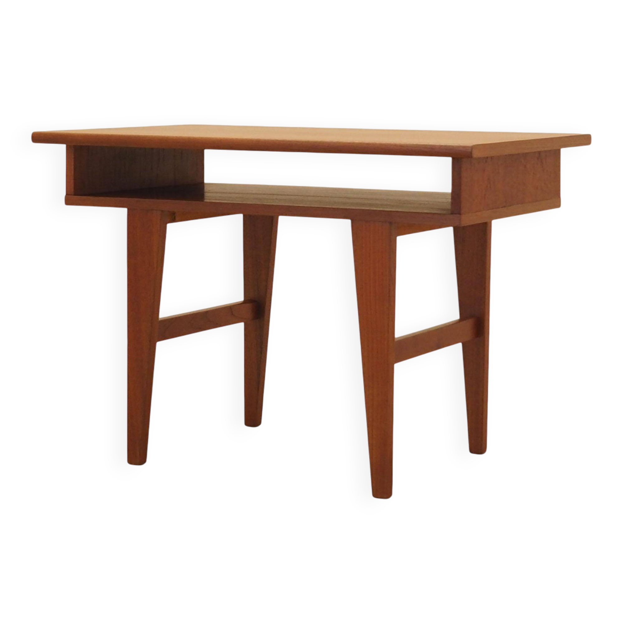 Teak coffee table with shelf, Denmark, 1960s