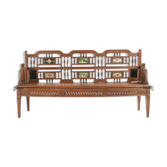 Transformable wooden bench