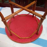 60s rattan coffee table