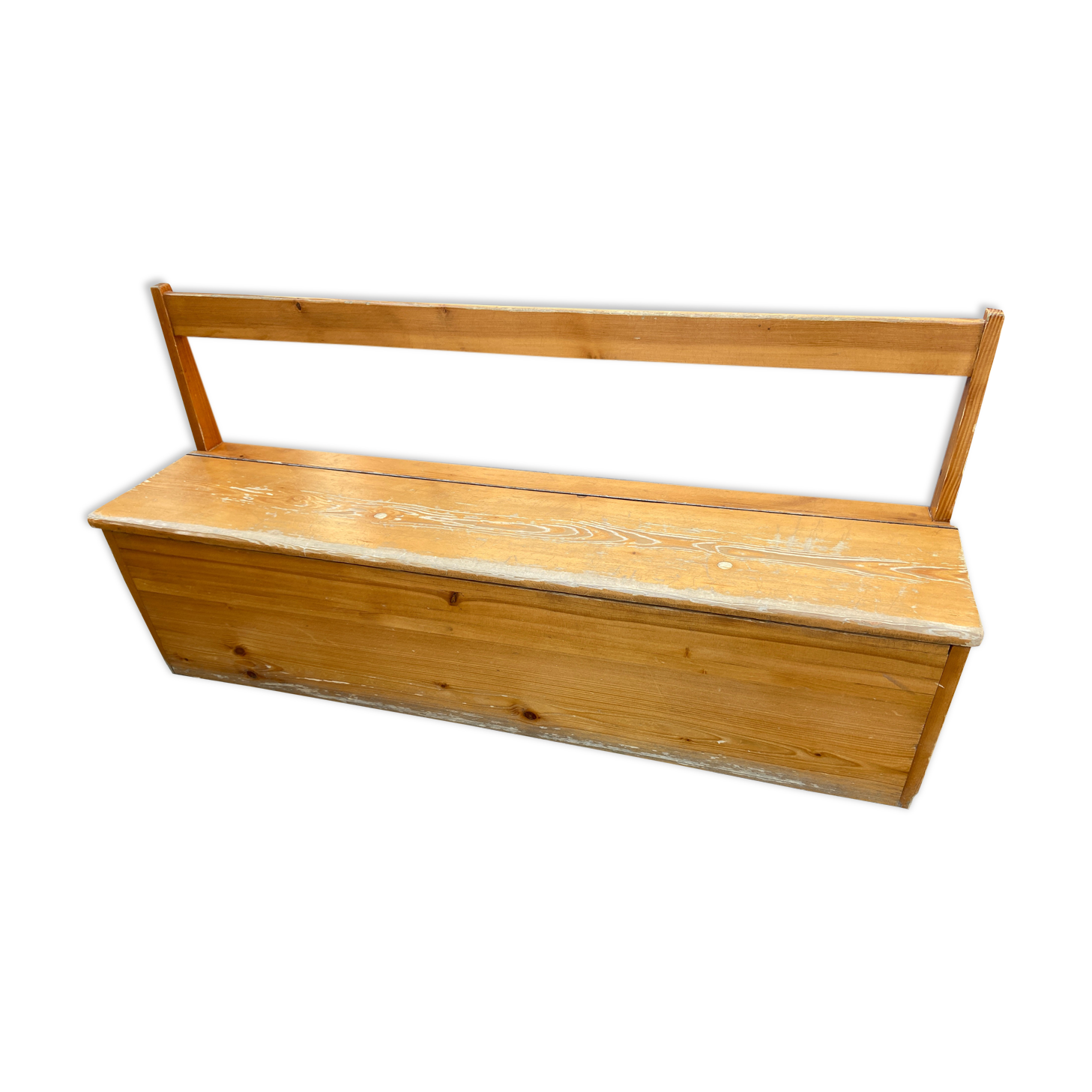 Bench nursery school chest vintage 1980s in pine