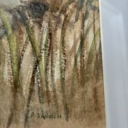Old painting watercolour Camargue Saintes Maries de la Mer