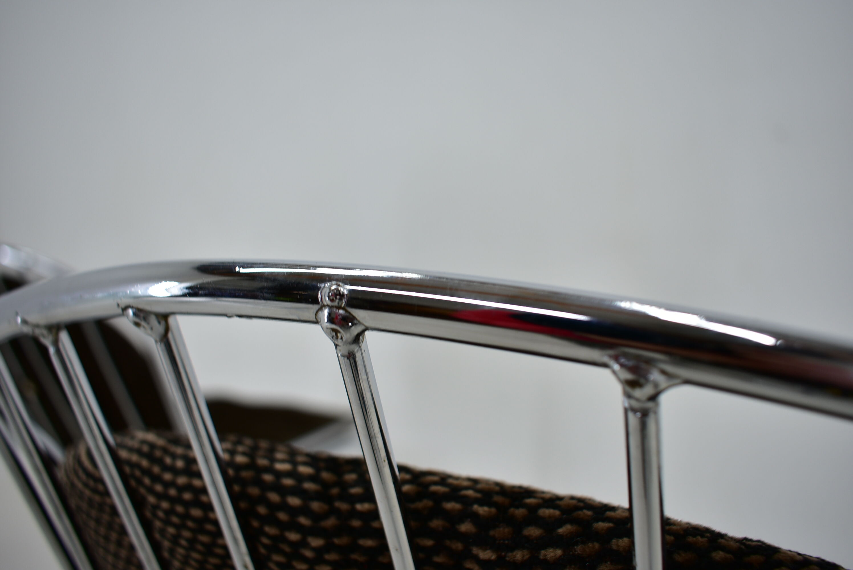 Set of four chrome dining chairs, italy, 1970s
