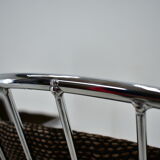 Set of four chrome dining chairs, italy, 1970s