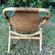 Fauteuil en peau et bambou