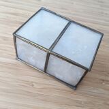 Vintage box in mother-of-pearl and brass