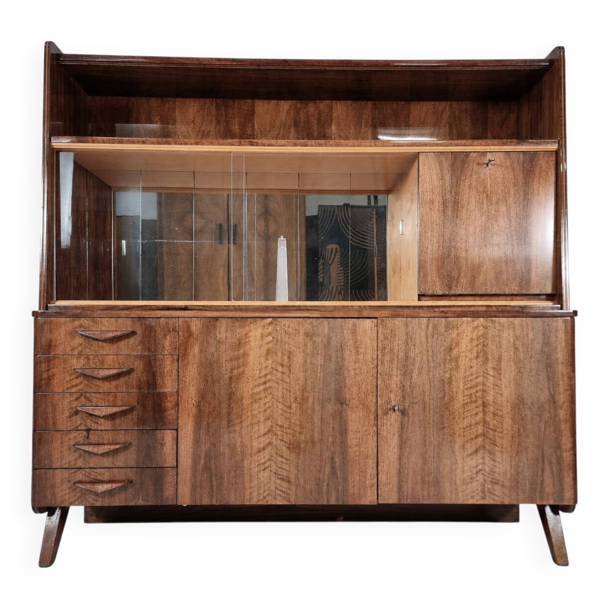 Vintage brown Tatra sideboard, 1970