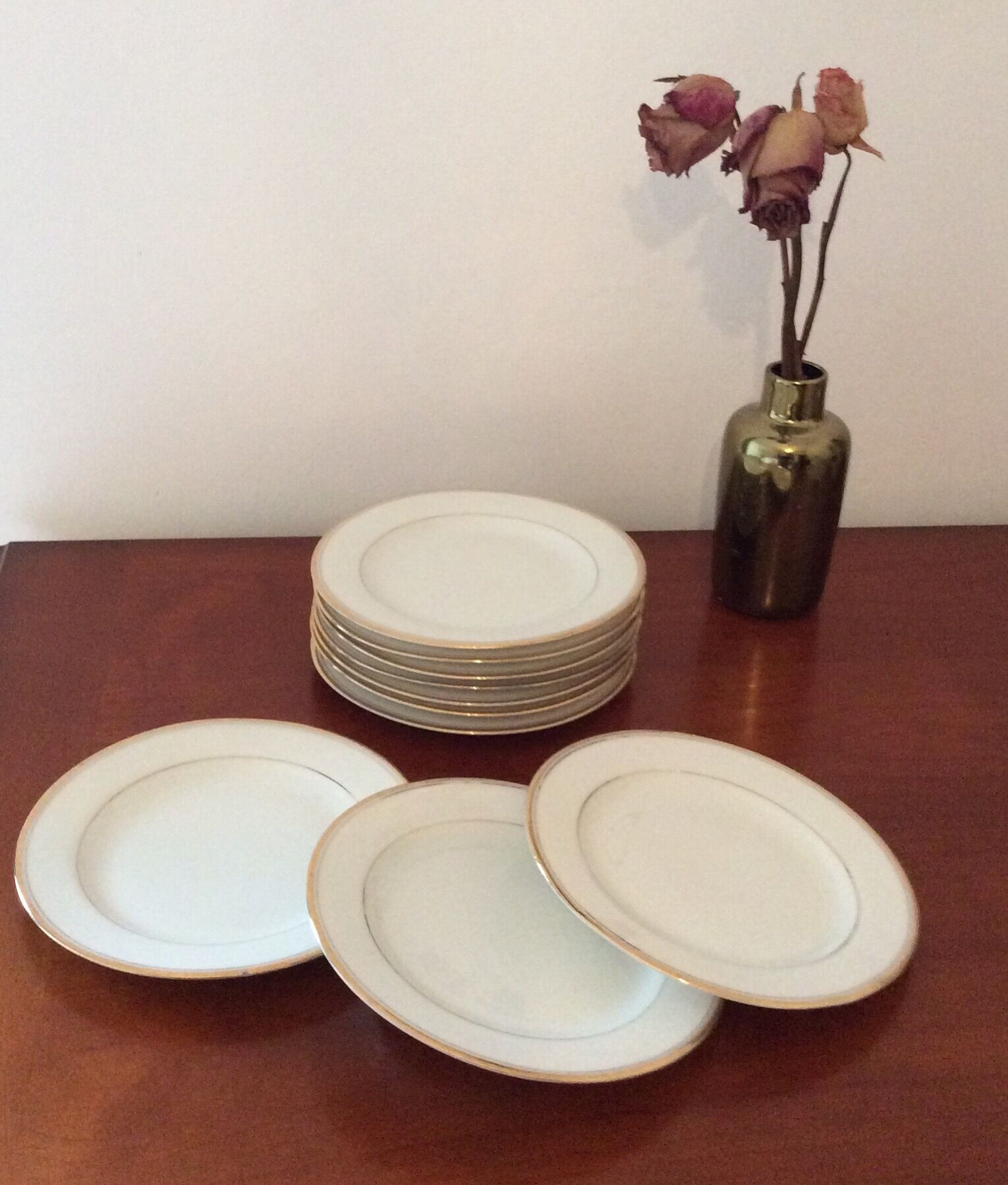 Old dessert plates, mignardises, Limoges porcelain