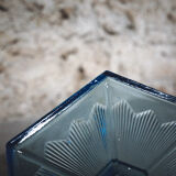 Art Deco blue glass sugar