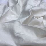 Vintage white tablecloth with lilacs, monogrammed GSS