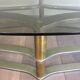 Designer coffee table in gilded brass and chrome, circa 1960