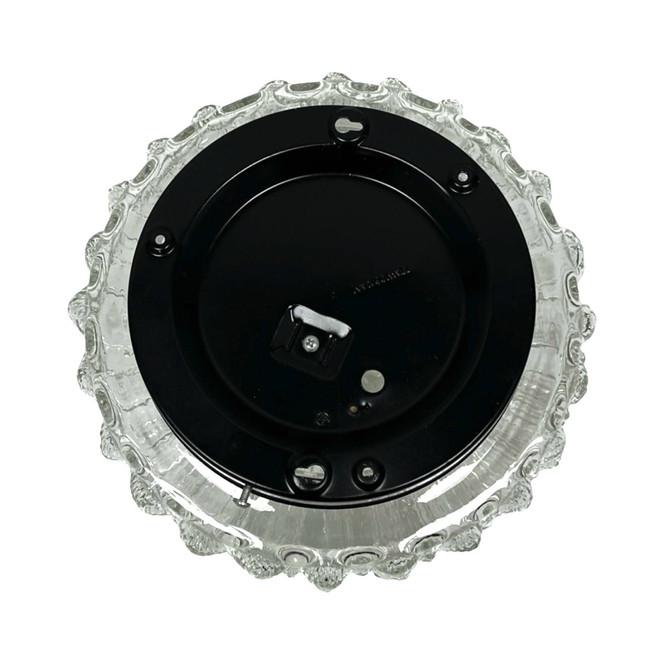 Crystal Ceiling Lamp, Wall Lamp RZB 32310 Floral Motif / Ice Glass, Germany