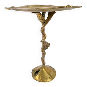 Brutalist Brass Amadeo Petit-Four Dish by Kurt Jesch for Fratelli Tonini, 1970s