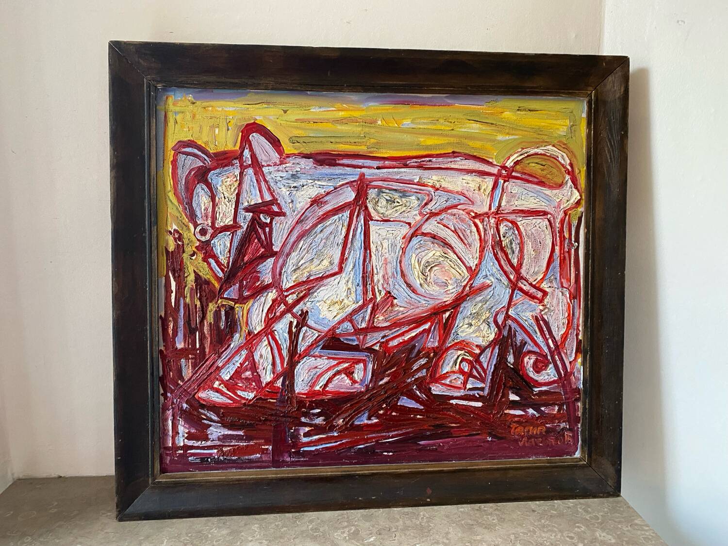 Russian abstract painting from 1990