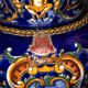 Big vase gien dragon coves blue renaissance décor