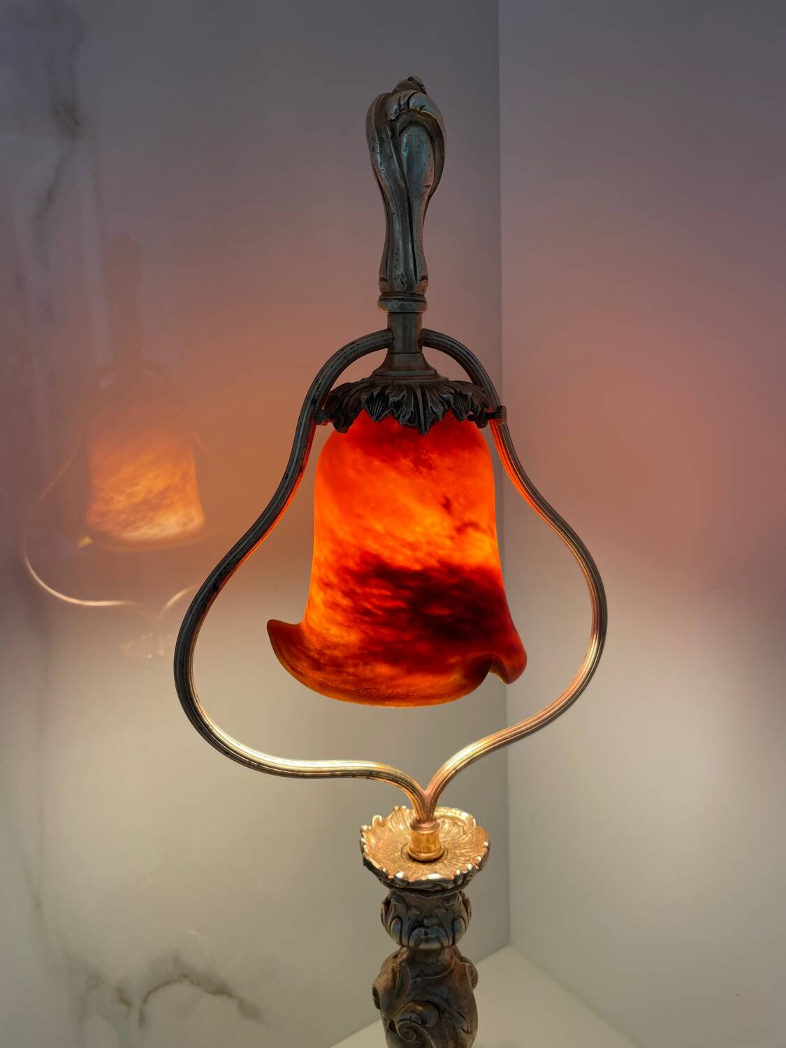 Beautiful lamp "the French glass" Art Nouveau