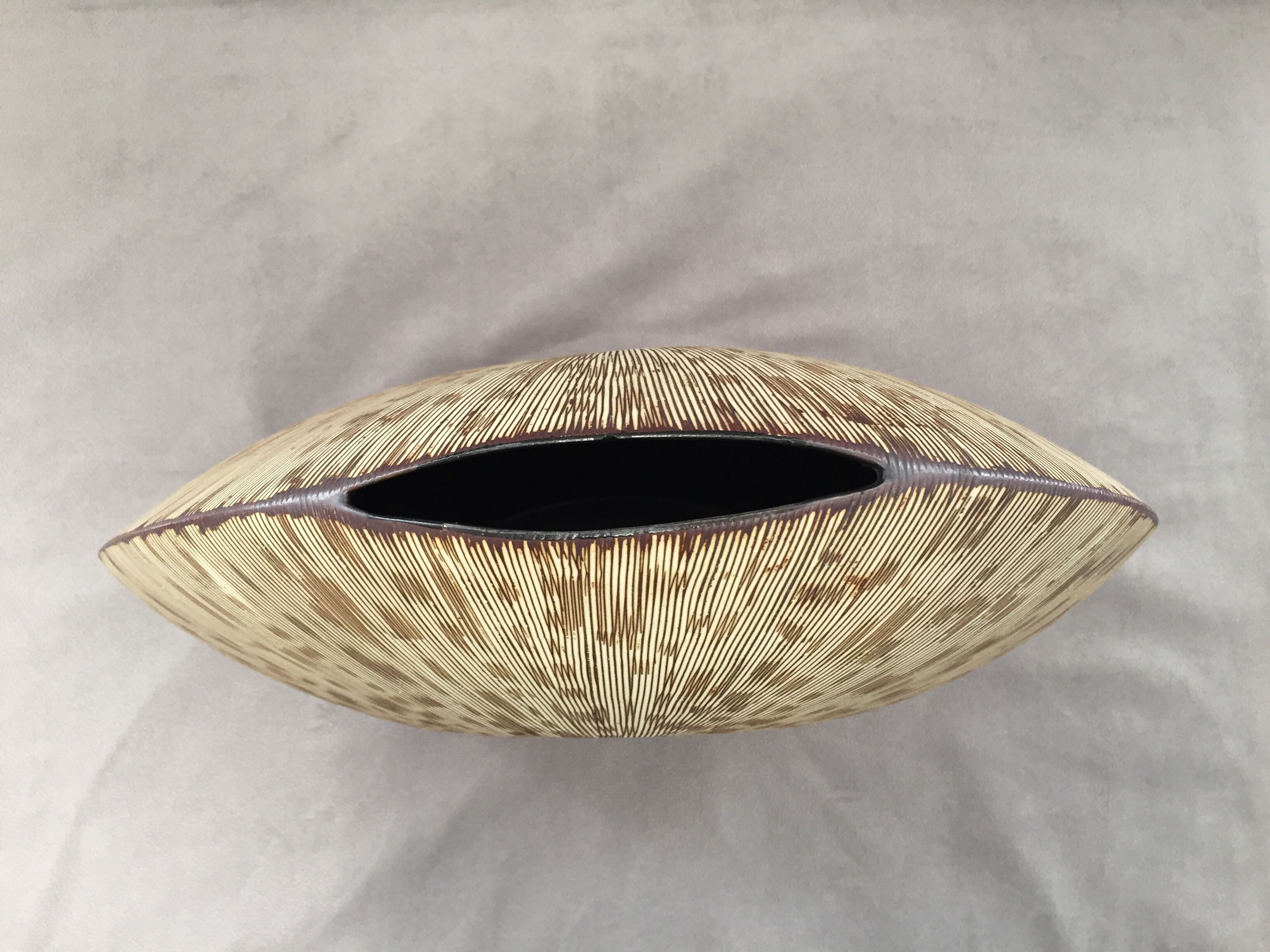 Ceramic vase shell ammonite design art