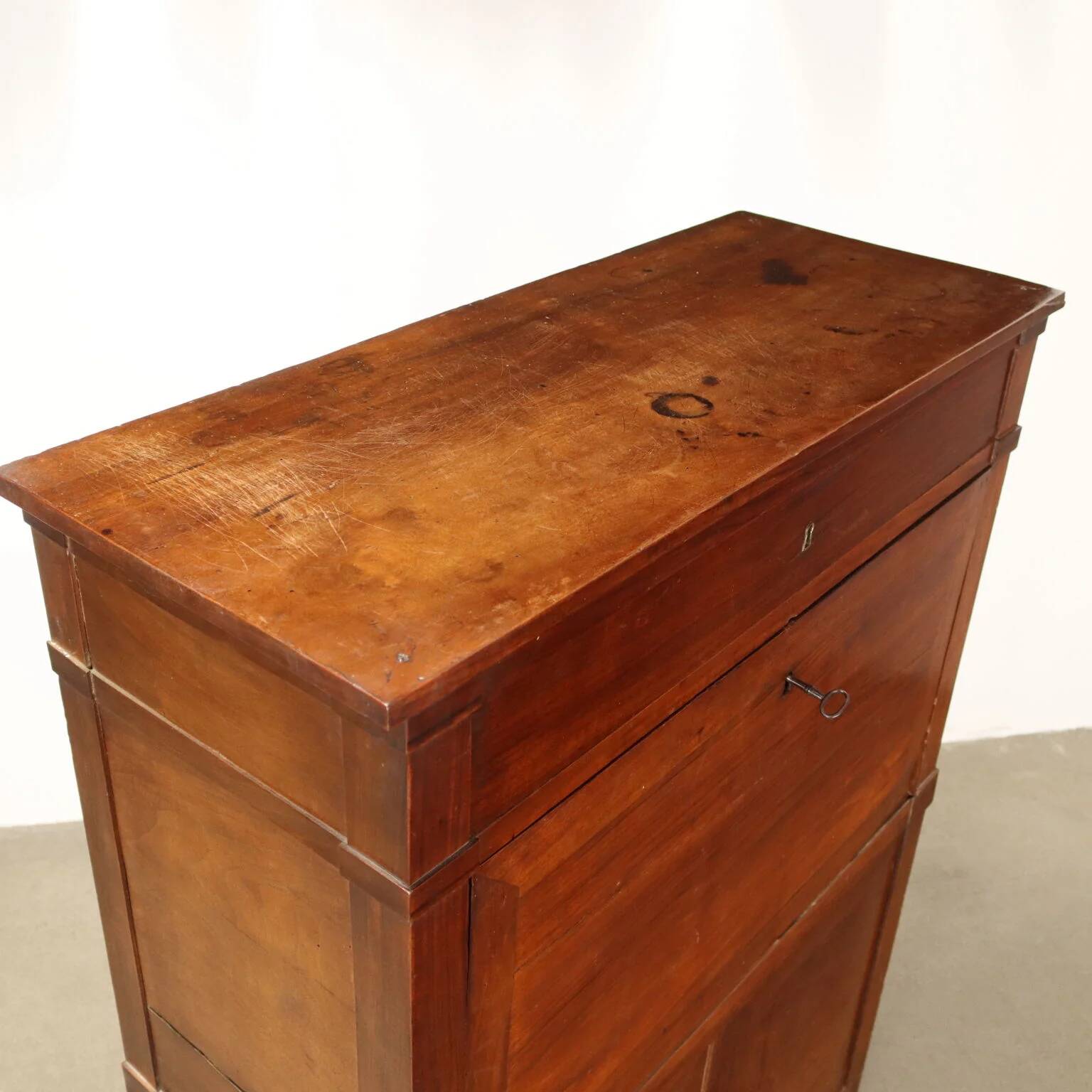 Former walnut boardroom secretary, Italy, 18th century.
