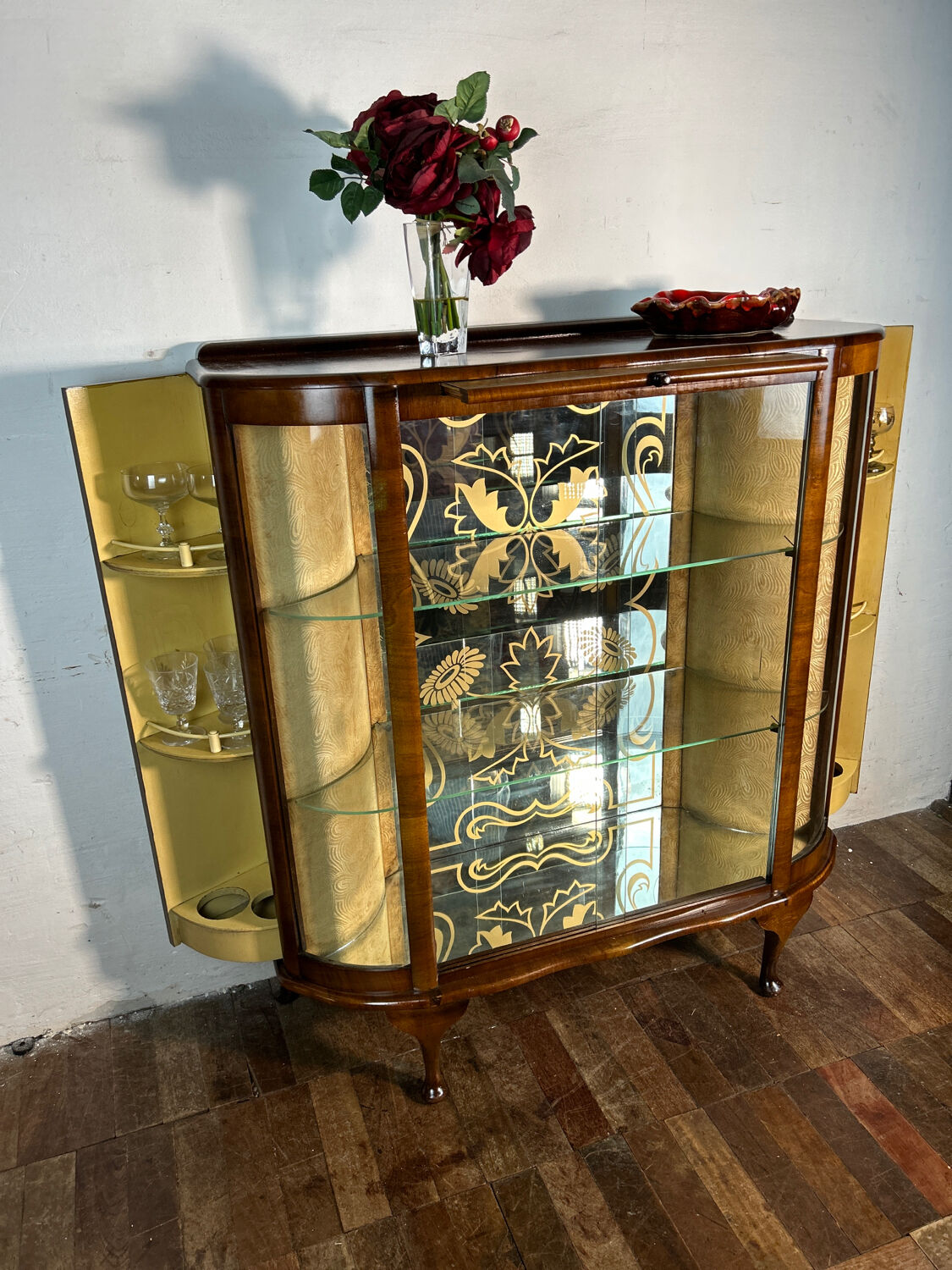 Art Deco Vintage Brocante Display Cabinet Cocktail Bar 1930
