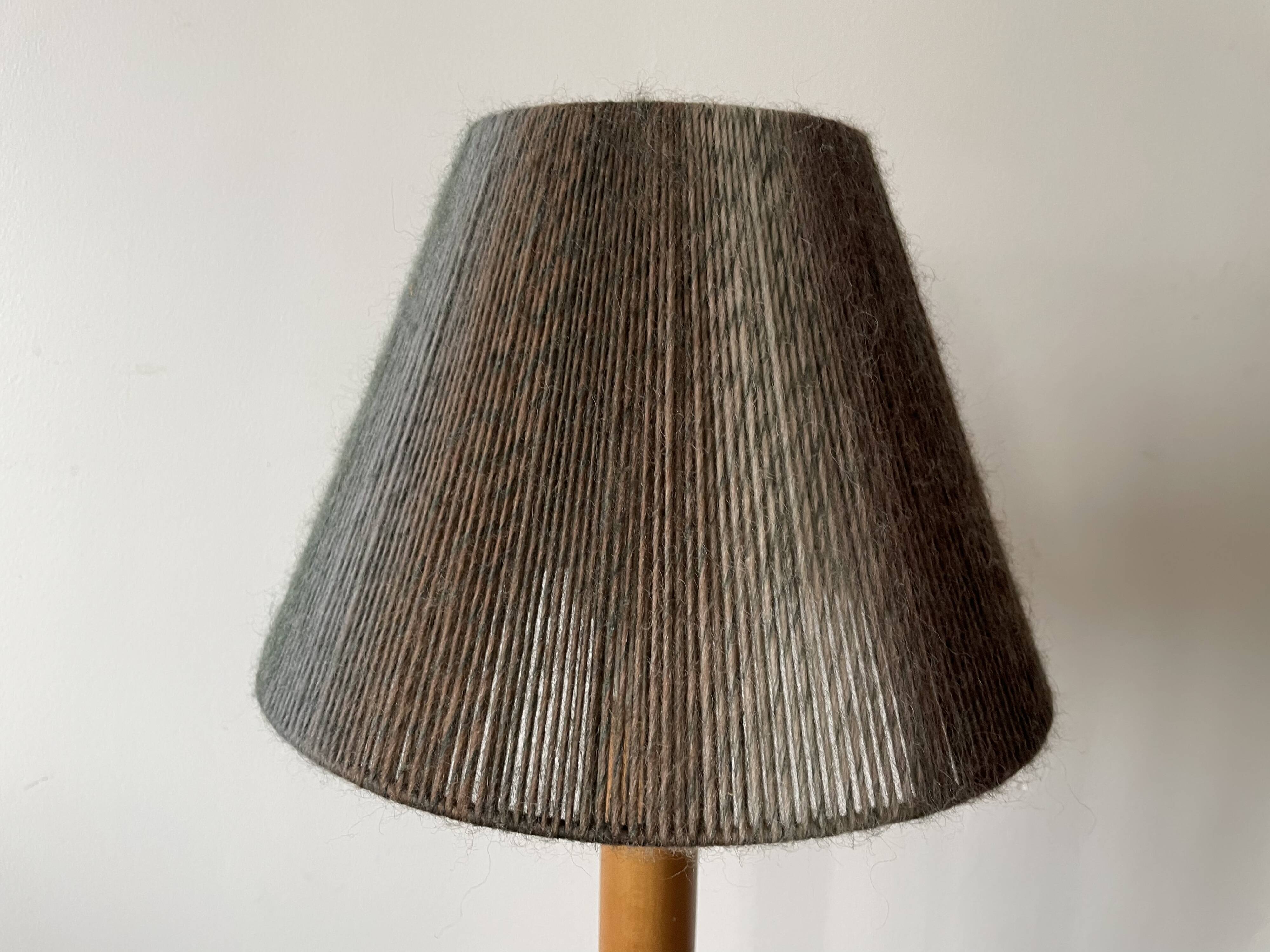 Vintage blond wooden lamp