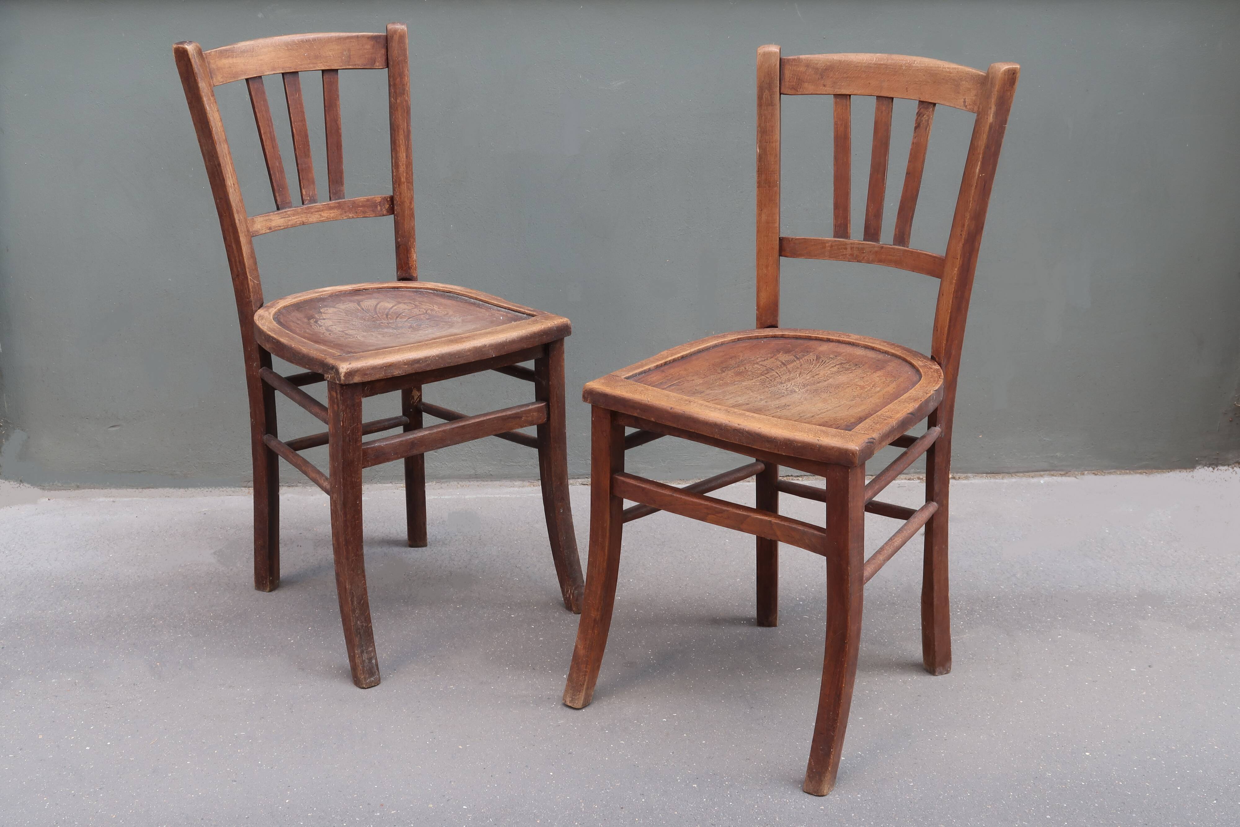 Pair of bistro chairs from 1900
