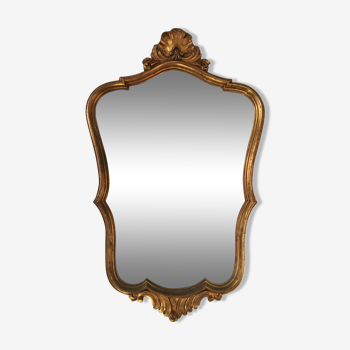 Miroir doré en bois vintage 50x79cm