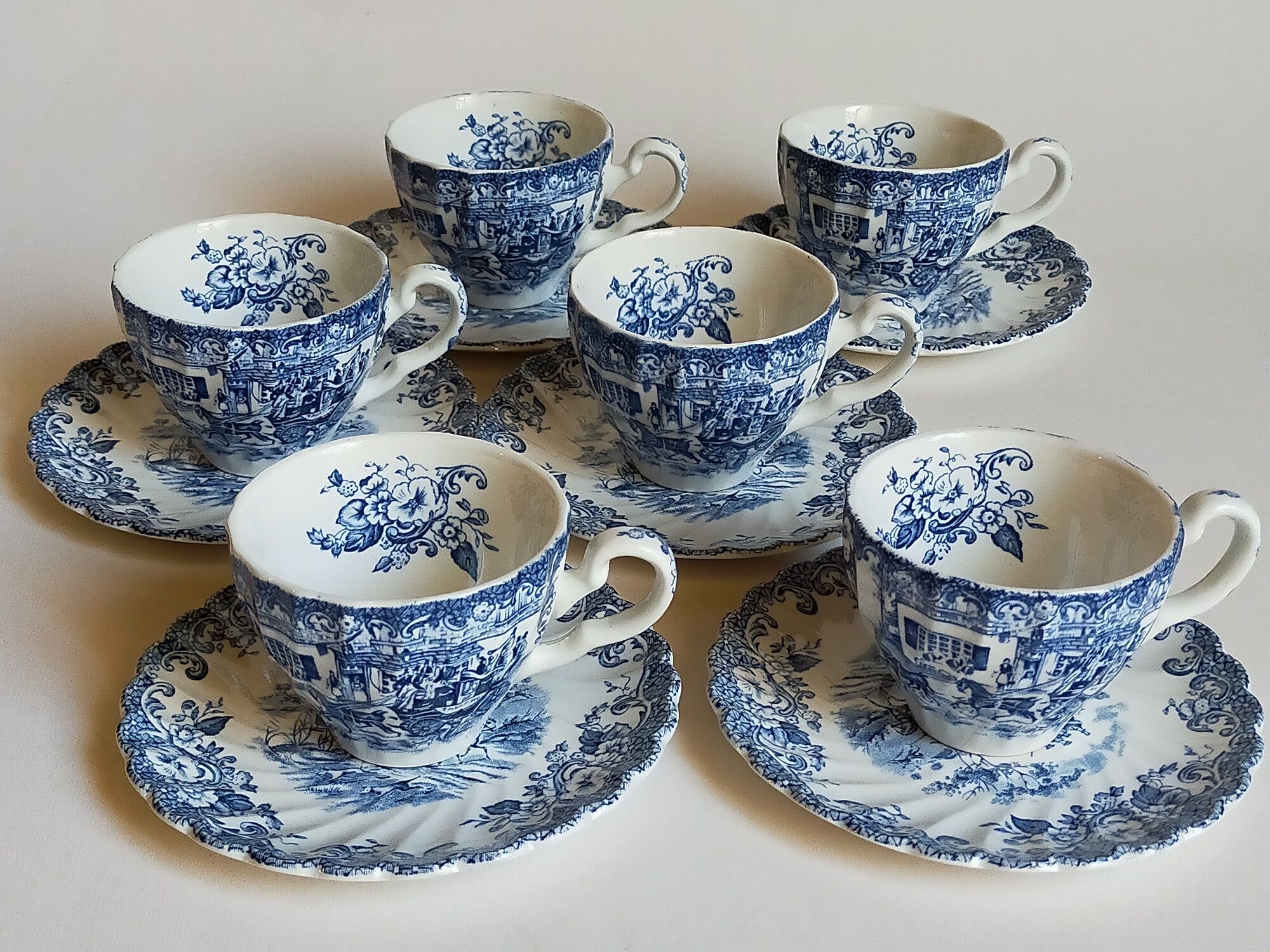Six cups of coffee fine porcelain English JOHNSON BROS