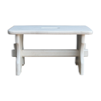 Walking wooden foot, white color
