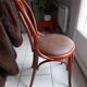 Curved wood bistro chair