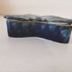 Vintage blue enameled ceramic butterfly box signed alpho