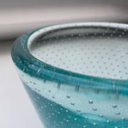 Vase en verre bullé