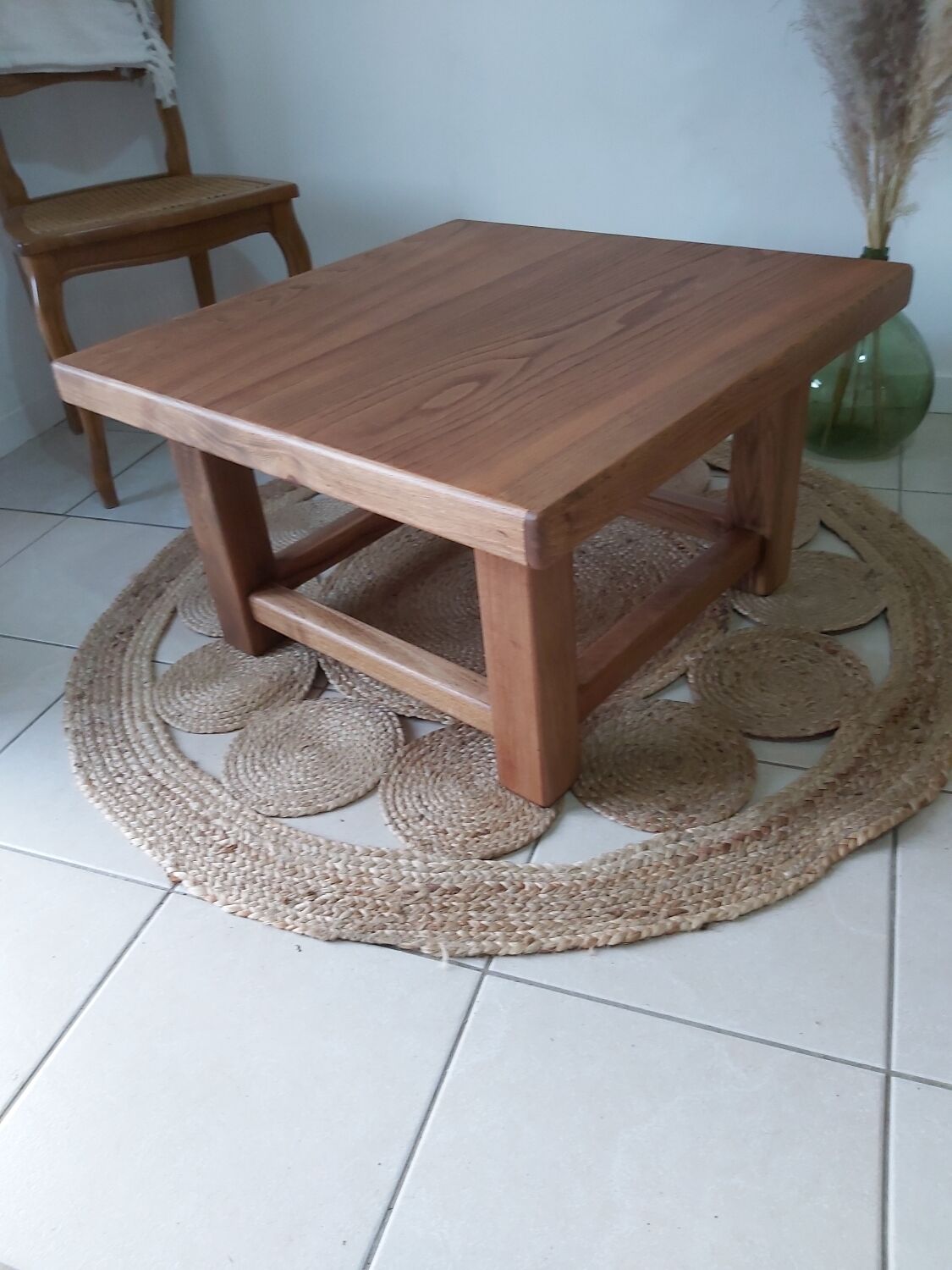 Roxanne raw wood coffee table