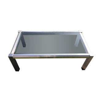 Rectangular coffee table in vintage steel 70