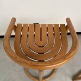Set of 4 Allmimö stools in solid oak