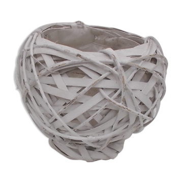 Round wicker cache pot