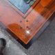 Contemporary coffee table wood and marble