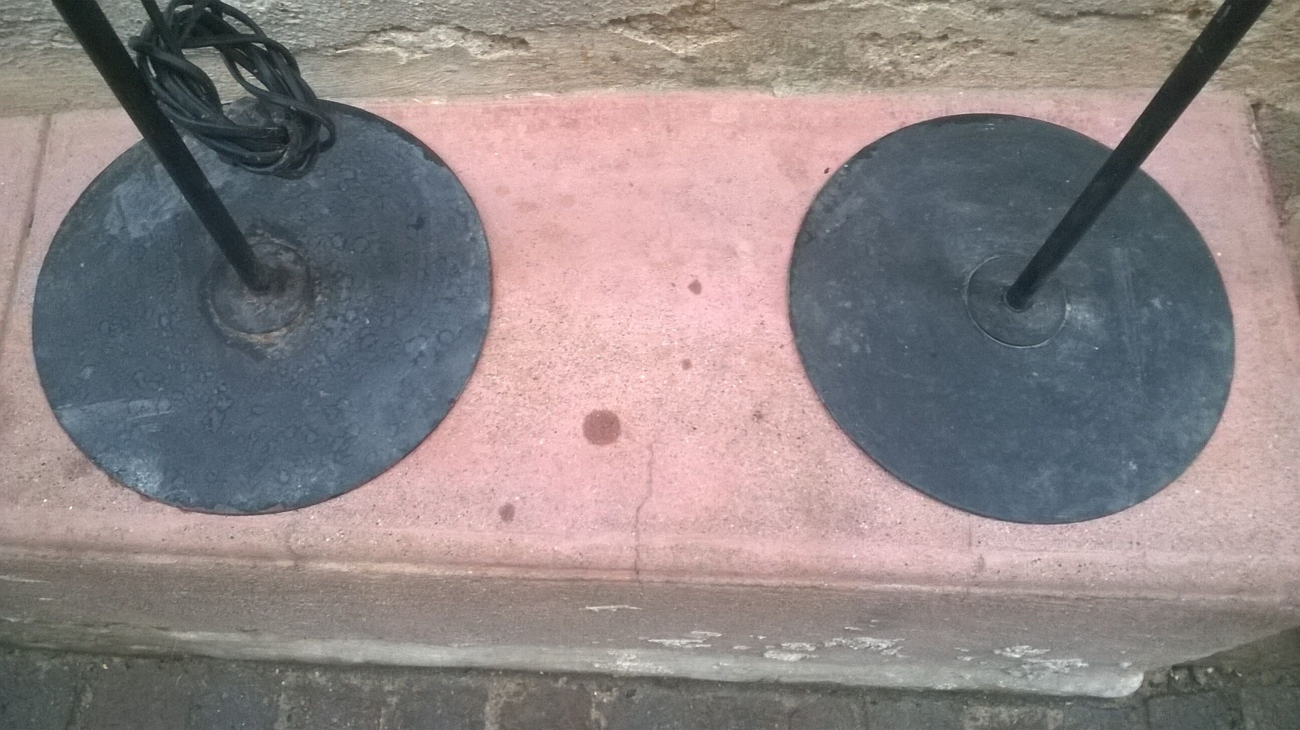 Pair of vintage lampposts