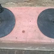 Pair of vintage lampposts