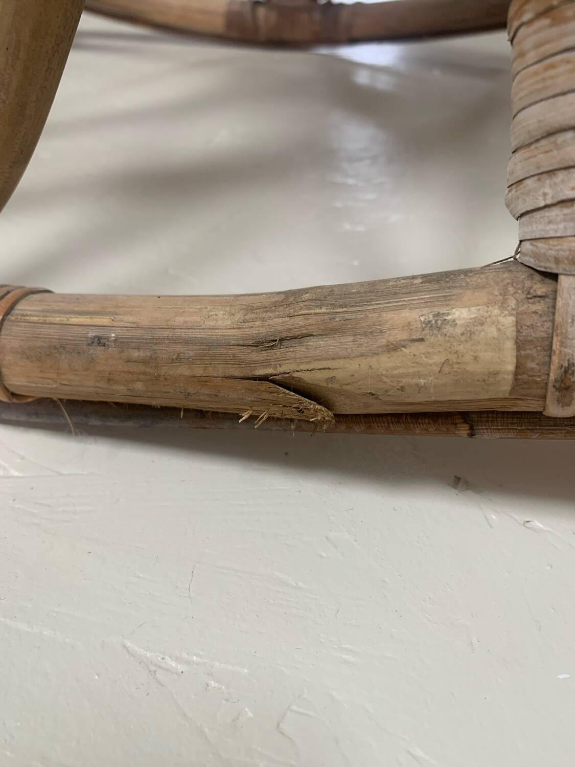 Fauteuil à bascule enfants rotin