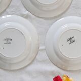 Set of 6 Sarreguemines flat plates, Rostand pattern