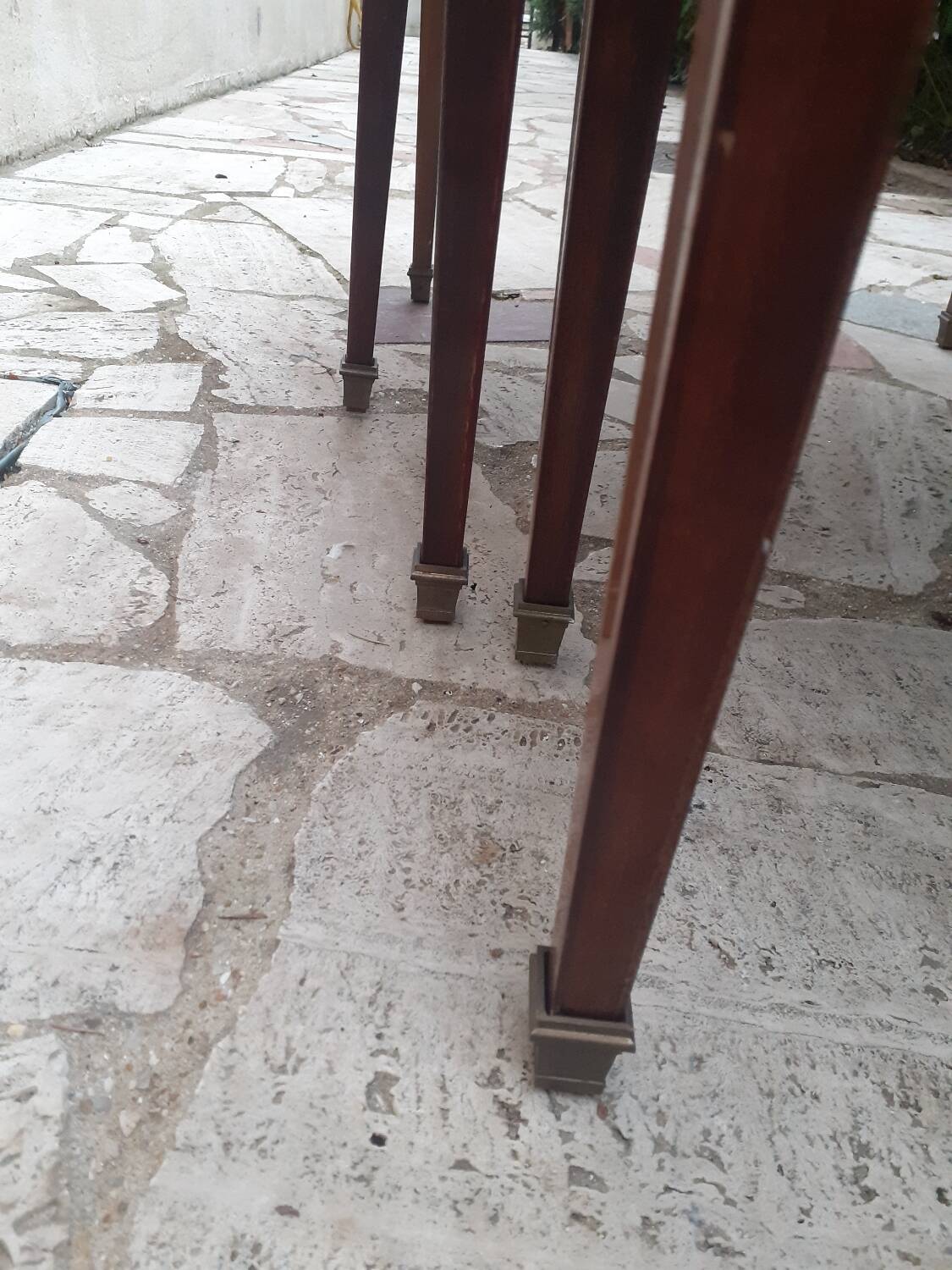 Set of three Louis XVI mahogany nesting tables