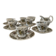 Windsor tea service Ridgway Staffordshire English earthenware, 6 cups