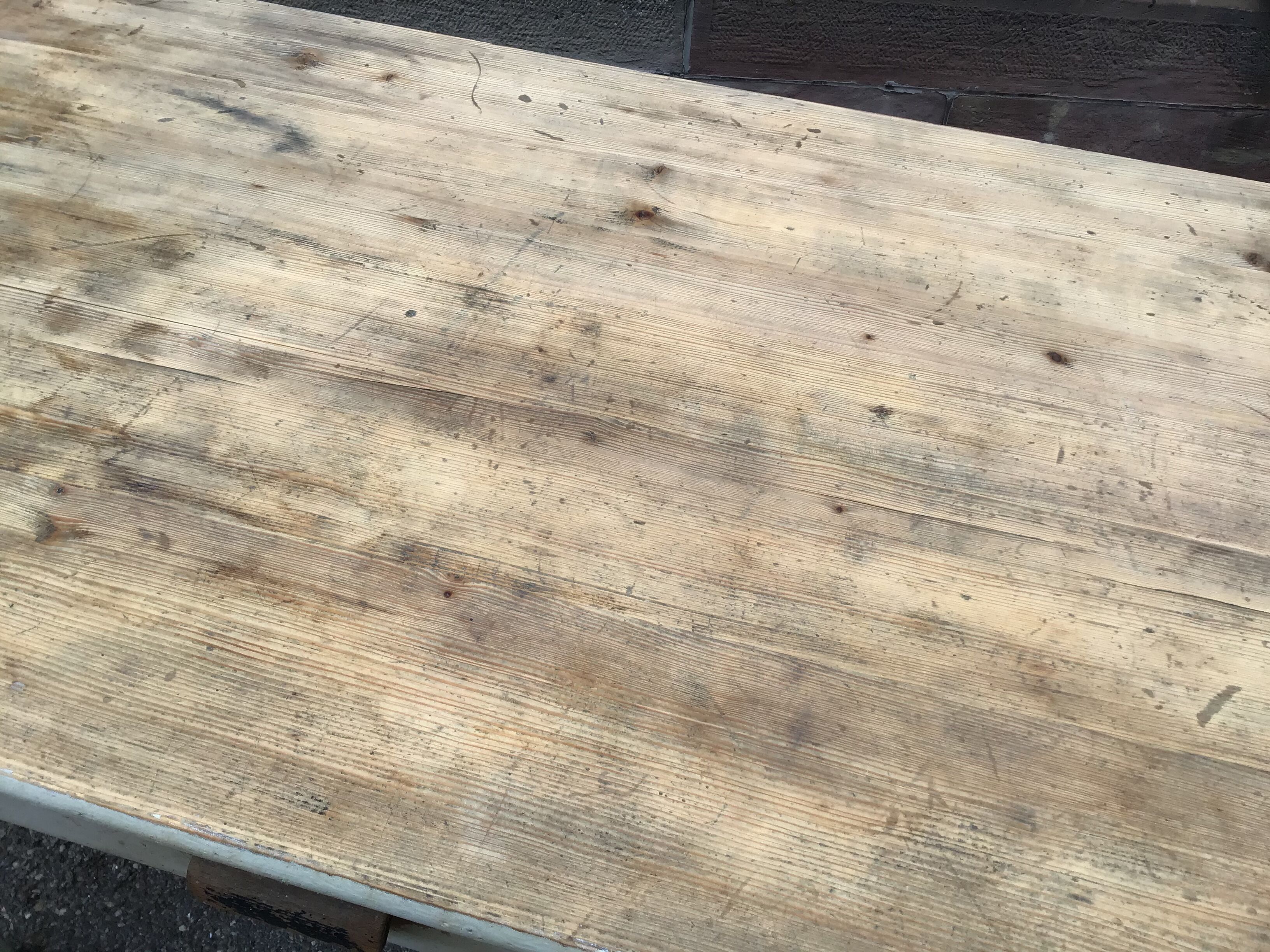 Vintage fir farm table