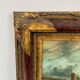 Table painting marine sailboat oil on panel