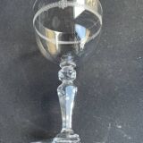 6 verres à eau en cristal léger soufflé, taillé et guilloché