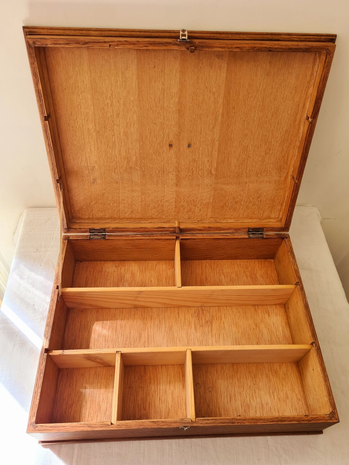 Old oak sewing box