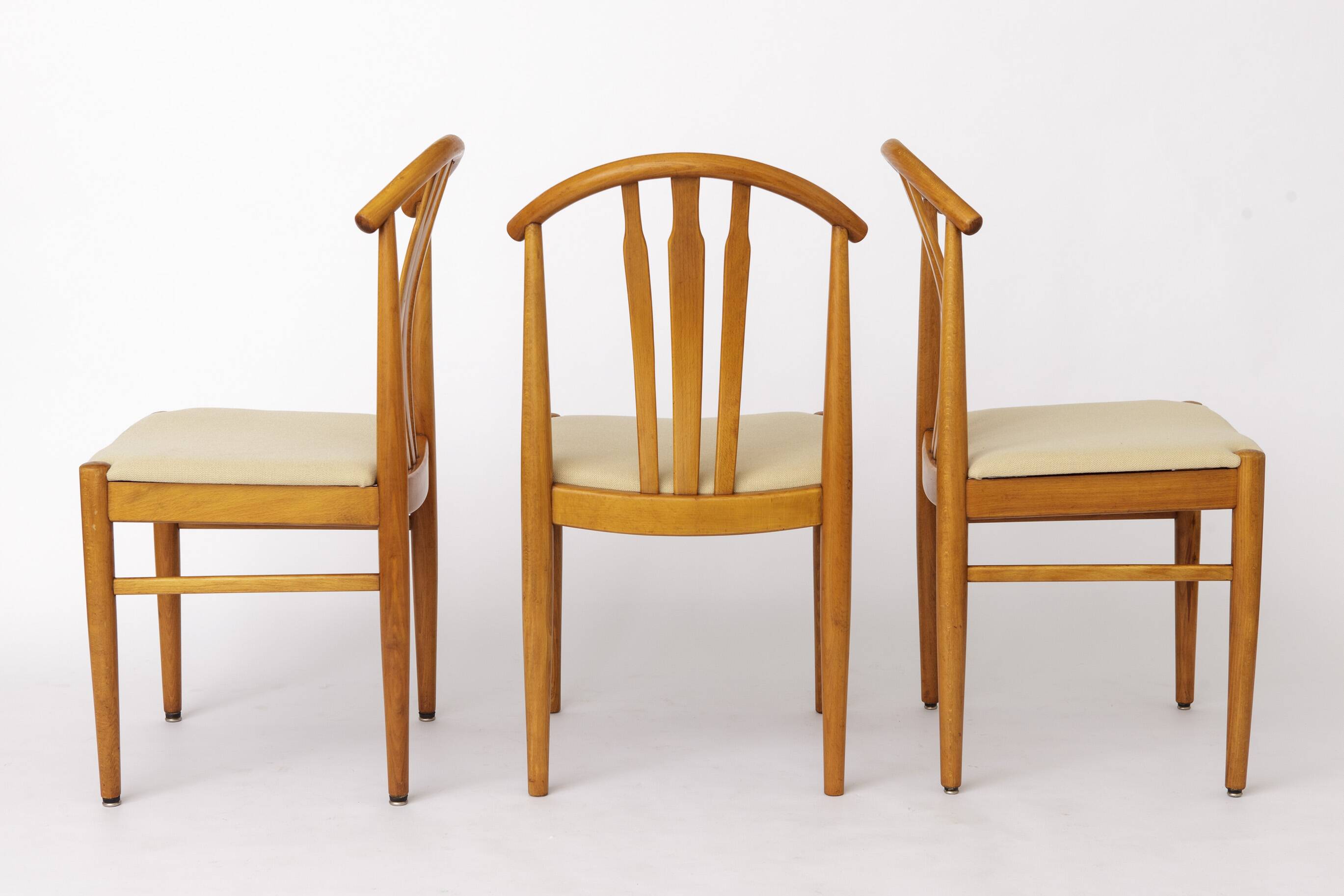 Set of 3 Vintage Swedish Chairs | Carl-Ewert Ekström | 1970s Beechwood