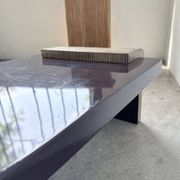 Art Deco coffee table in lacquer and brass